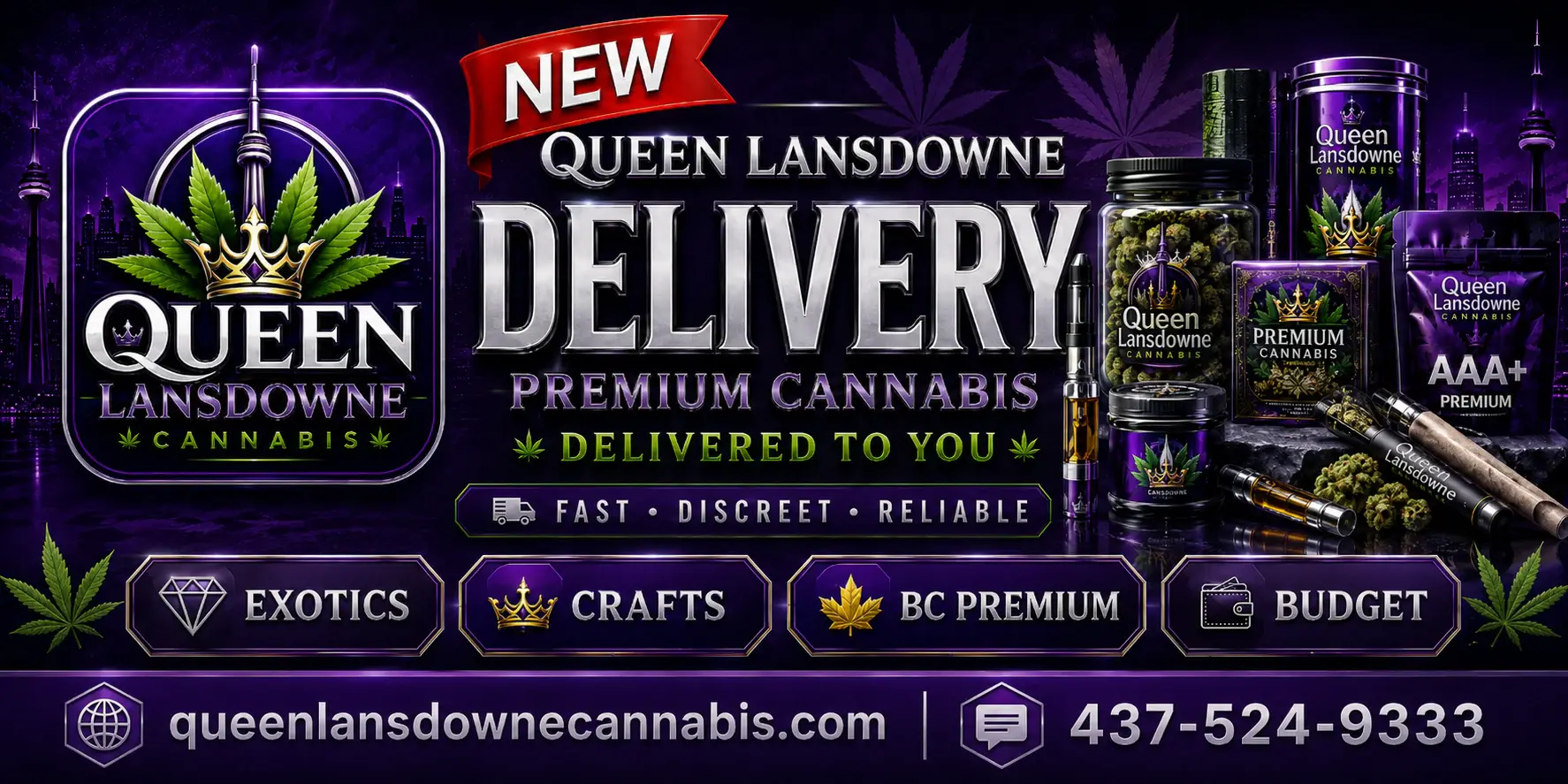 Queen Lansdowne Cannabis delivery menu
