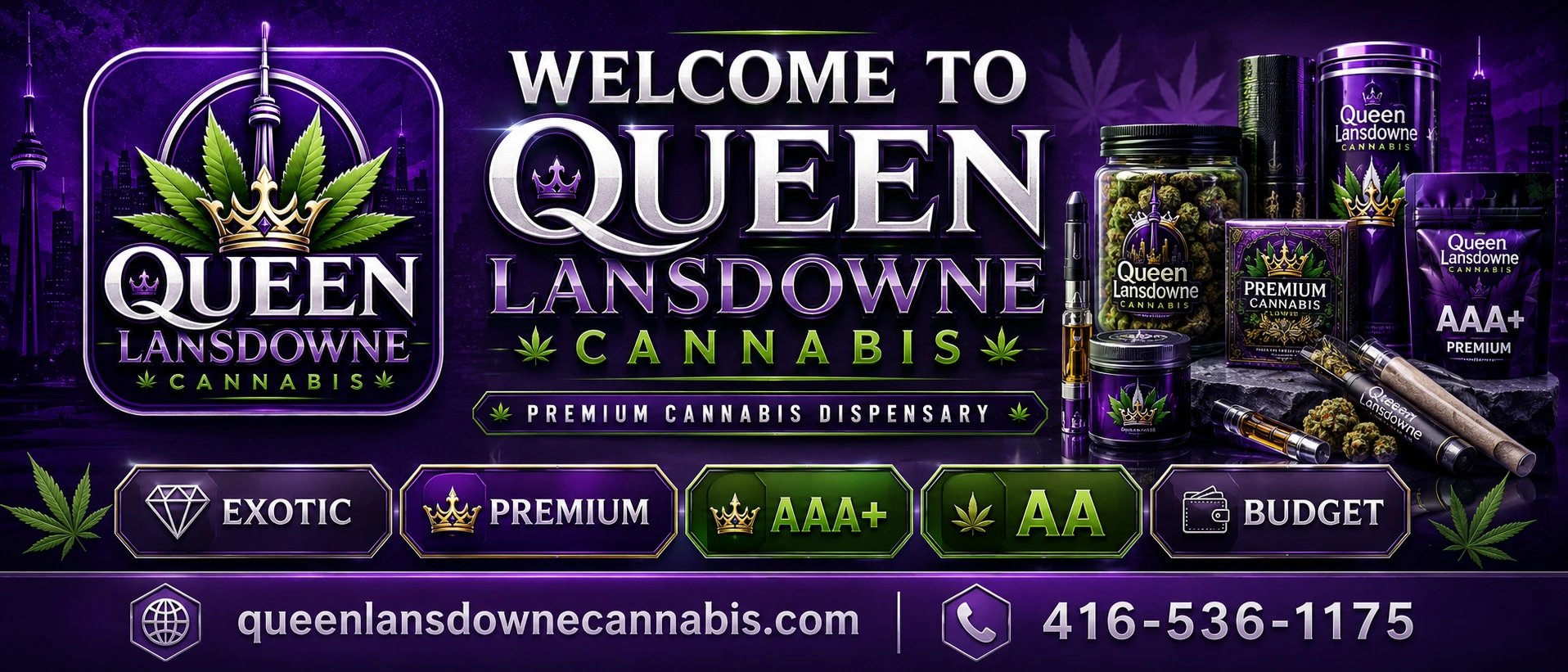 Welcome to Queen Lansdowne Cannabis — Premium Toronto Cannabis Dispensary